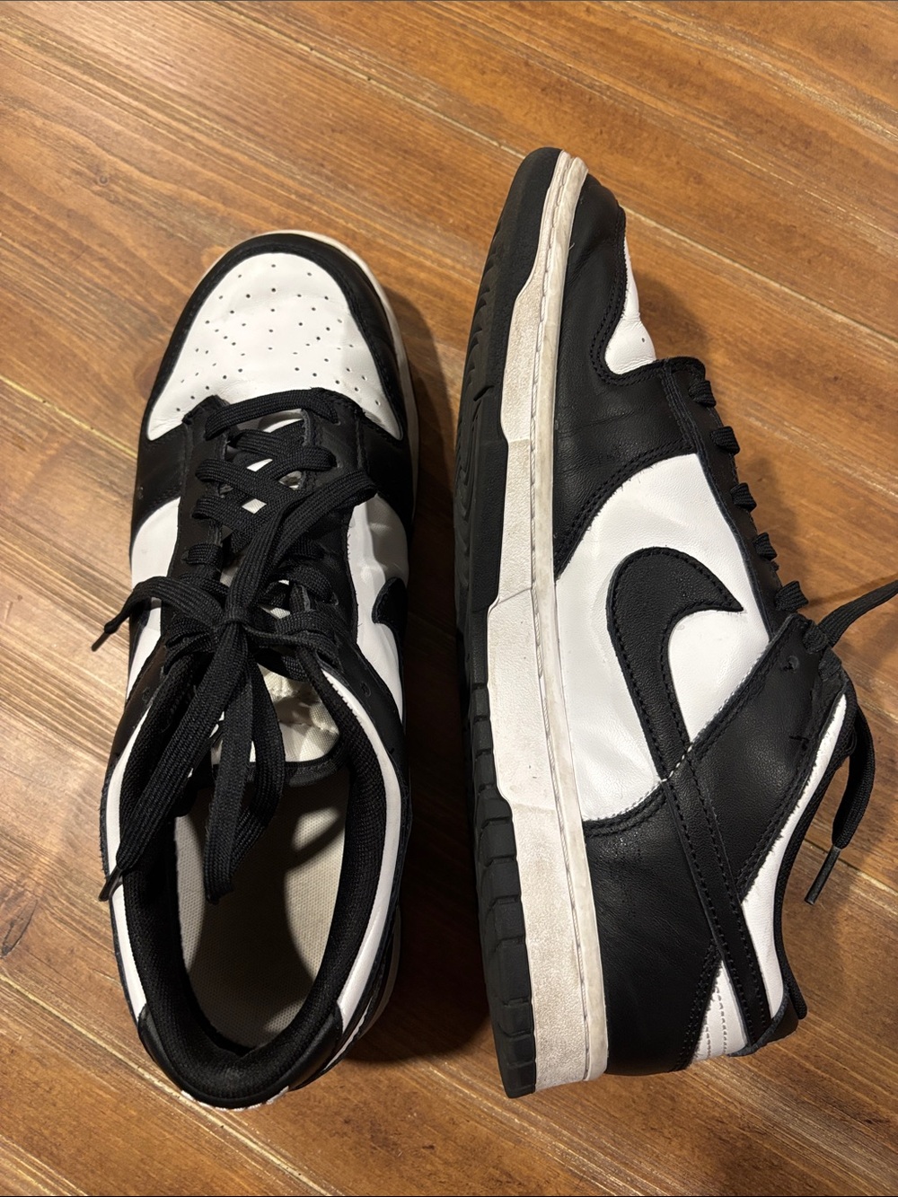 Nike Dunk Black & White Leather Low-Top Men's Sneakers